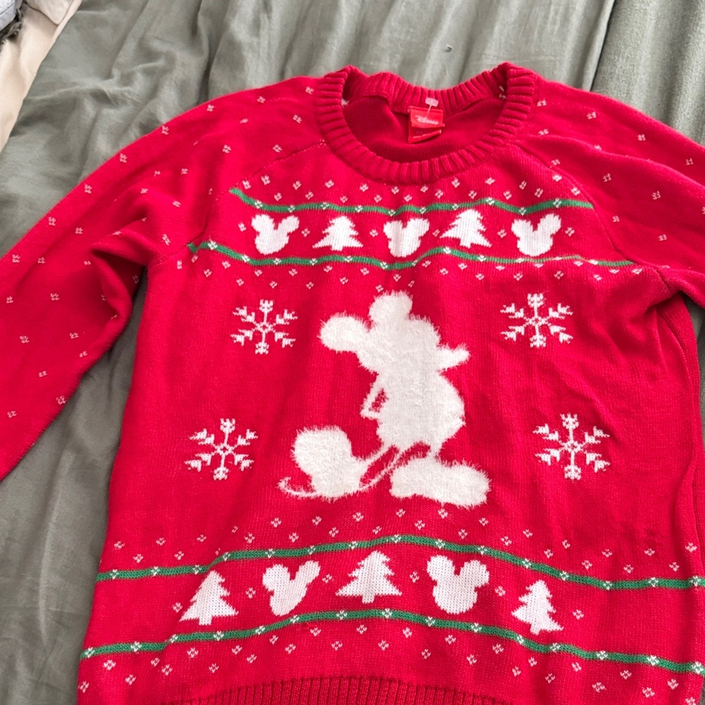 Red Mickey Mouse Holiday Sweater